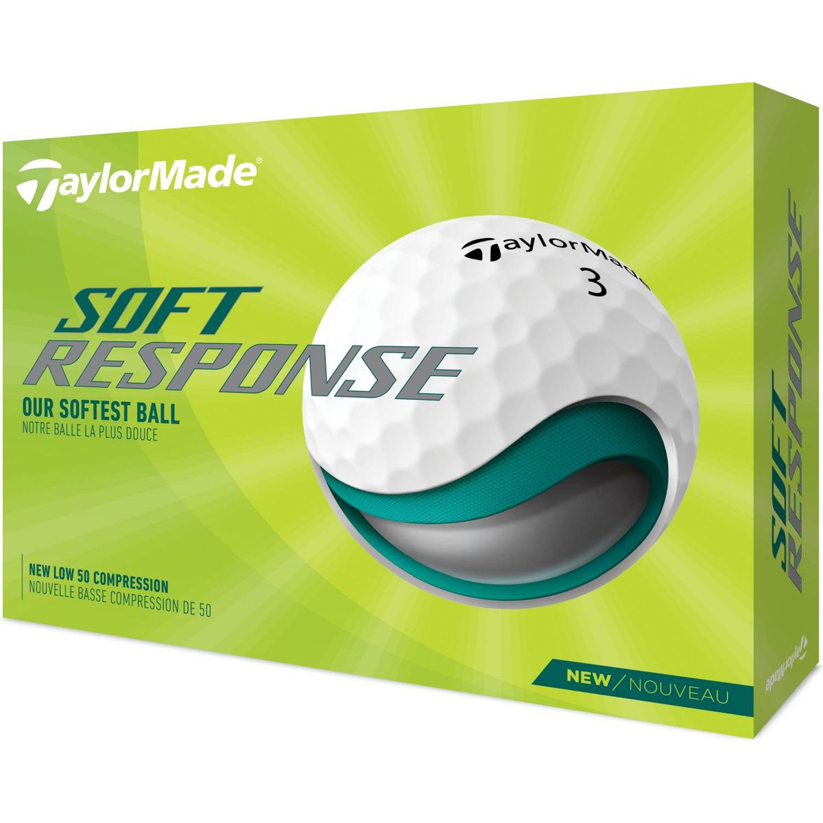 Taylormade Soft Response (2022) Logobolde - Hvid