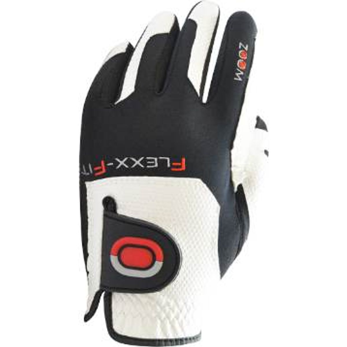 Zoom All Weather Syntetisk Junior Golfhandske - White/Black/Red - Højre - Str. Onesize