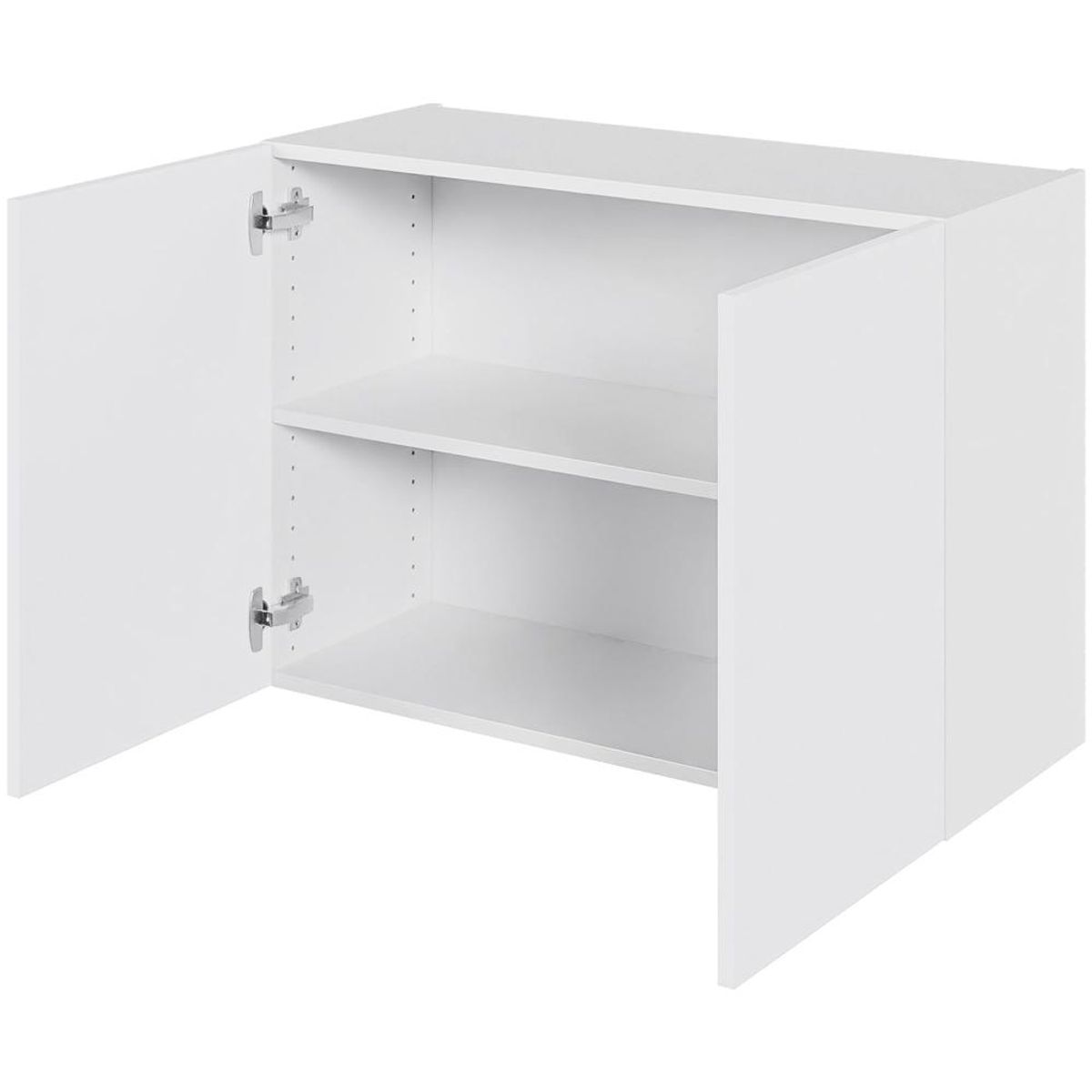 Multi-Living Køkken overskab i Hvid Front lav H: 57,6 cm D: 34,0 cm - 2 låger inklusiv 1 hylde - Bredde: 80 cm