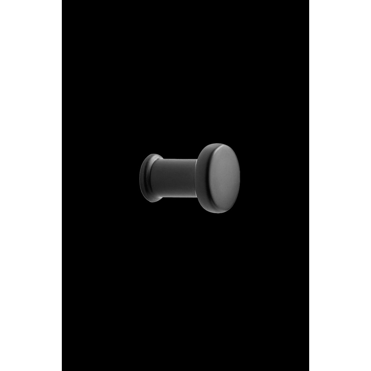 Furnipart - Gate Knob - greb i Zink Mat sort H22,8mm Ø18,2mm