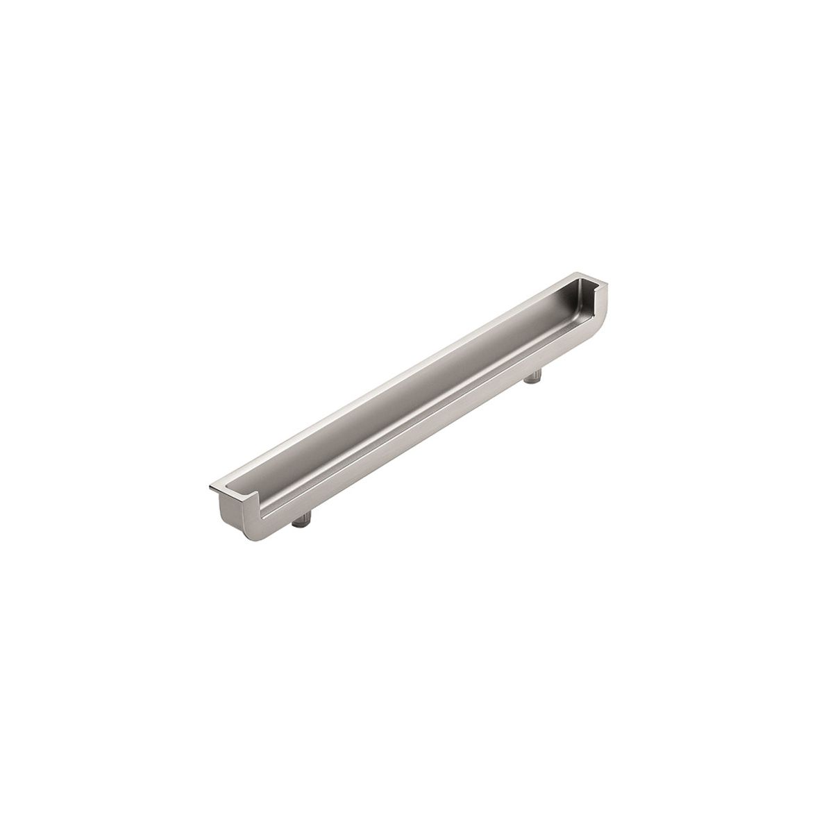 Furnipart - Hide - greb i Zink Inox look CC128mm L200mm B16mm H30,5mm