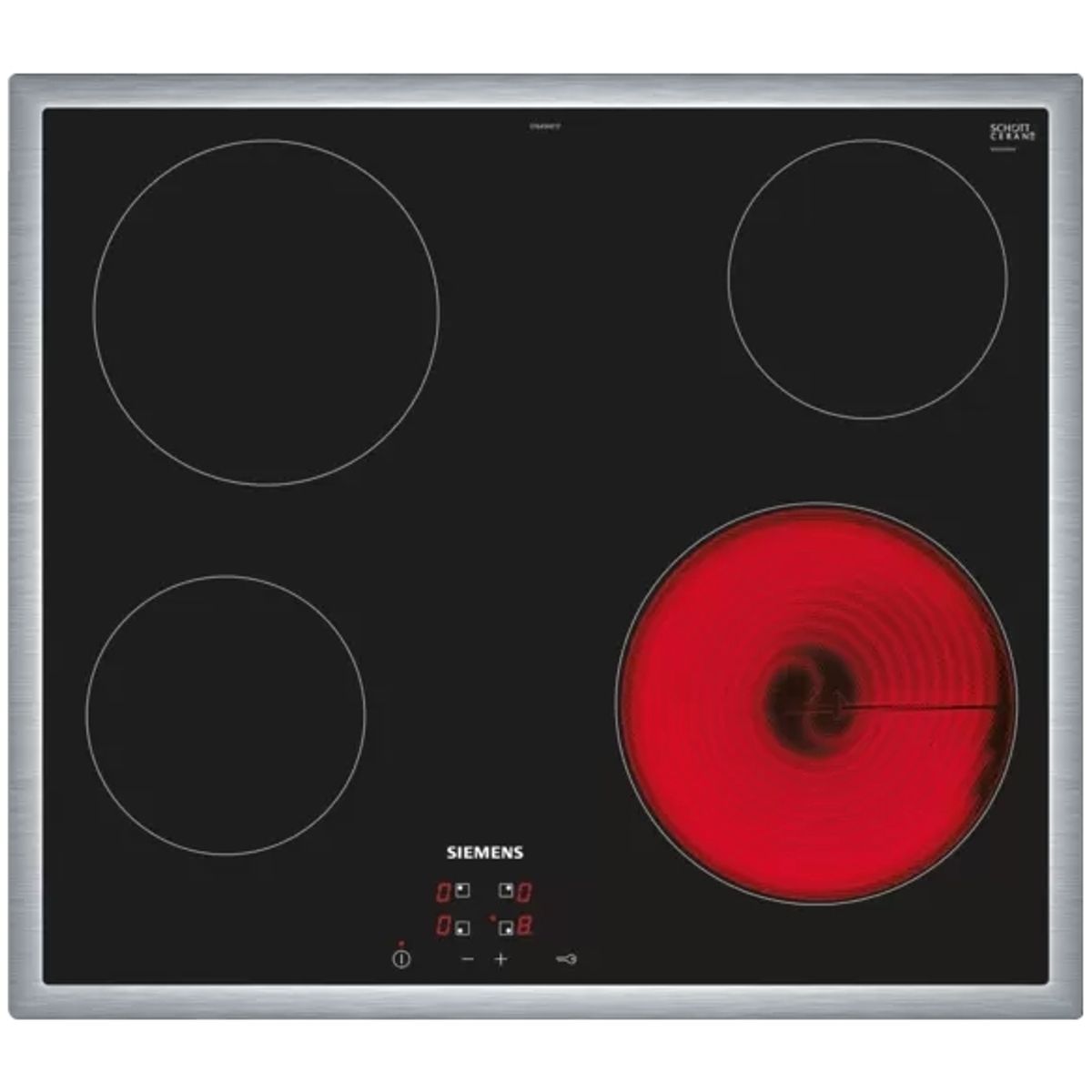 Kogesektion 60 cm Sort, overflademontering med ramme - Siemens iQ100 - ET645HE17