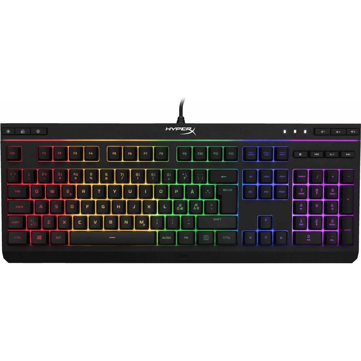 HP HyperX Alloy Core RGB gaming-tastatur (norsk layout)