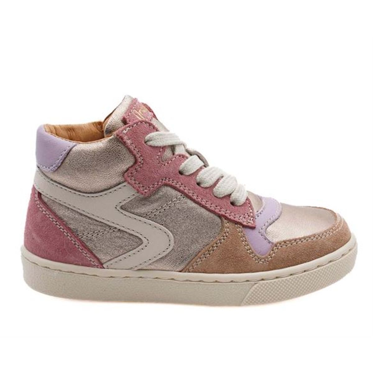 BabyBotte Kolette snøresko m/lynlås, rosegold/rosa/beige