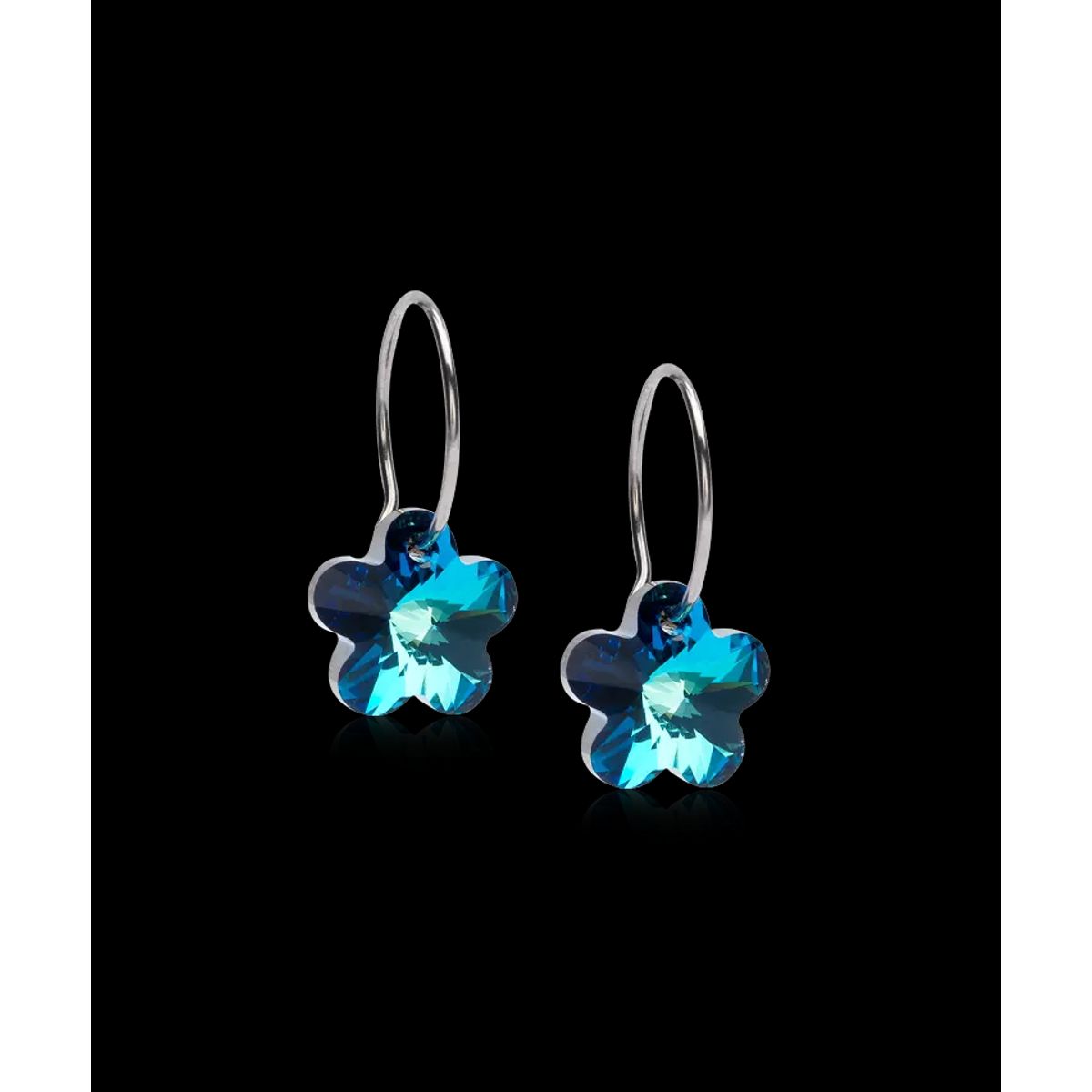 Nt Flower Turquoise Titanium Øreringe fra Blomdahl