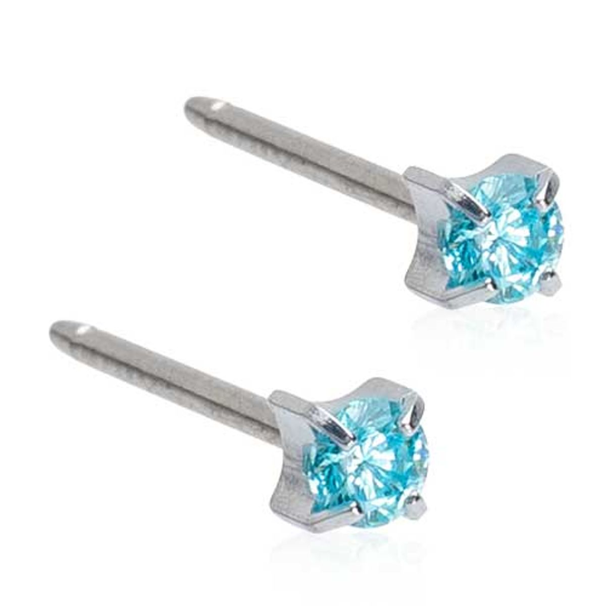 St Tiffany Aquamarine Titanium Øreringe fra Blomdahl