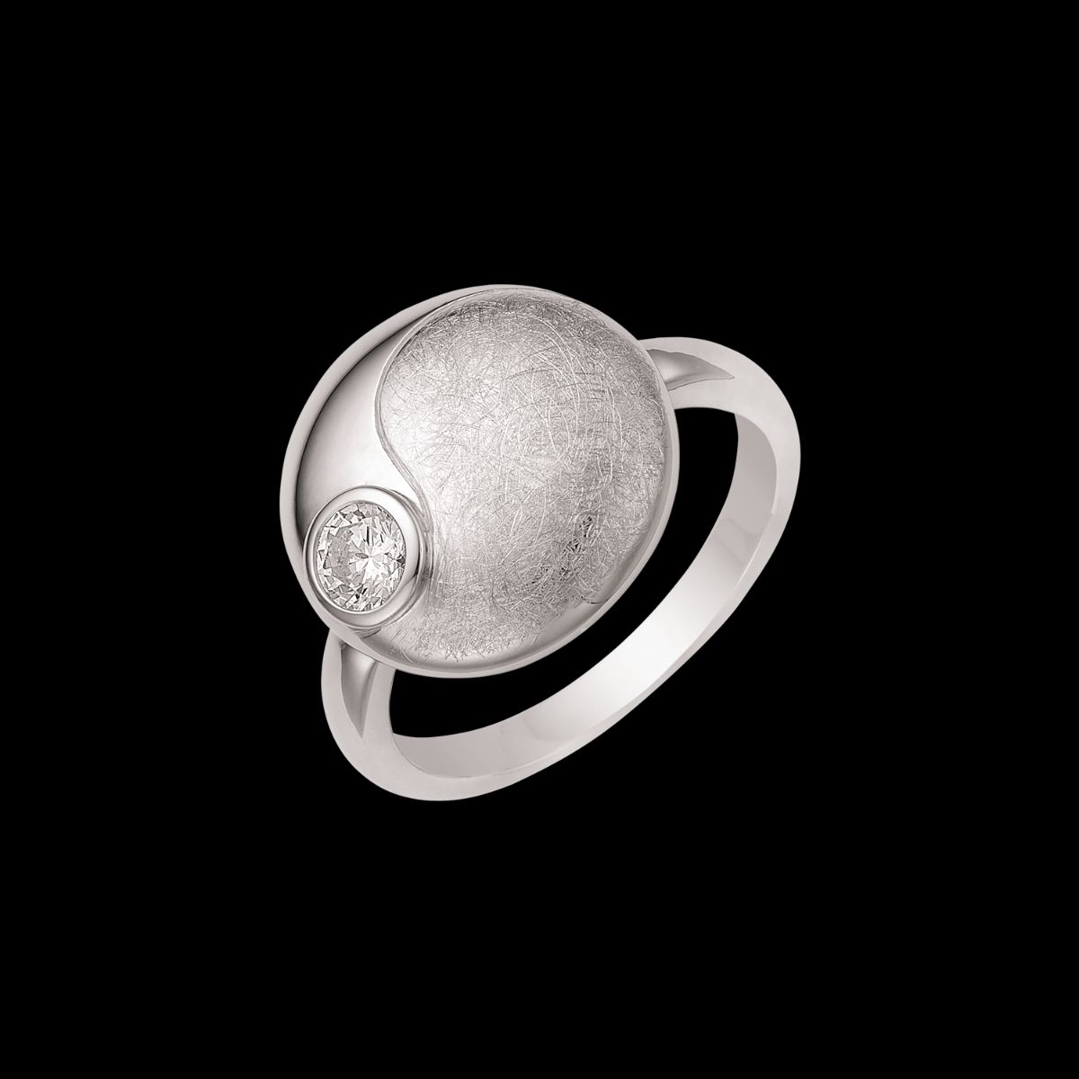 Rhodineret Sølv Ring fra Støvring Design 12323007