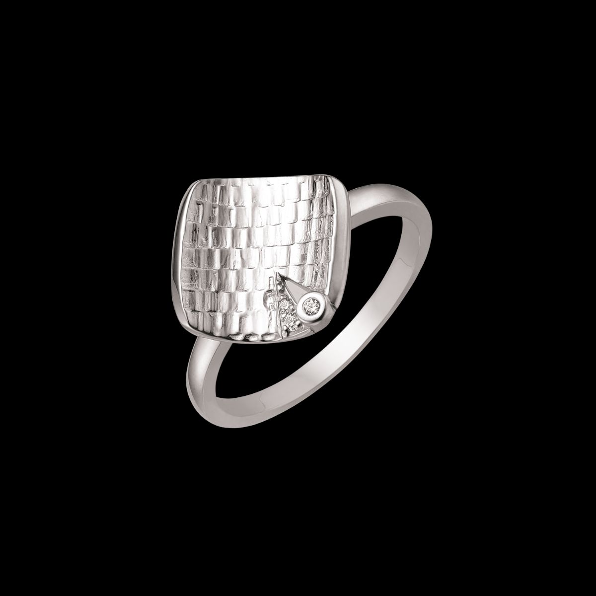 Støvring Design Ring i Rhodineret Sølv 12323013