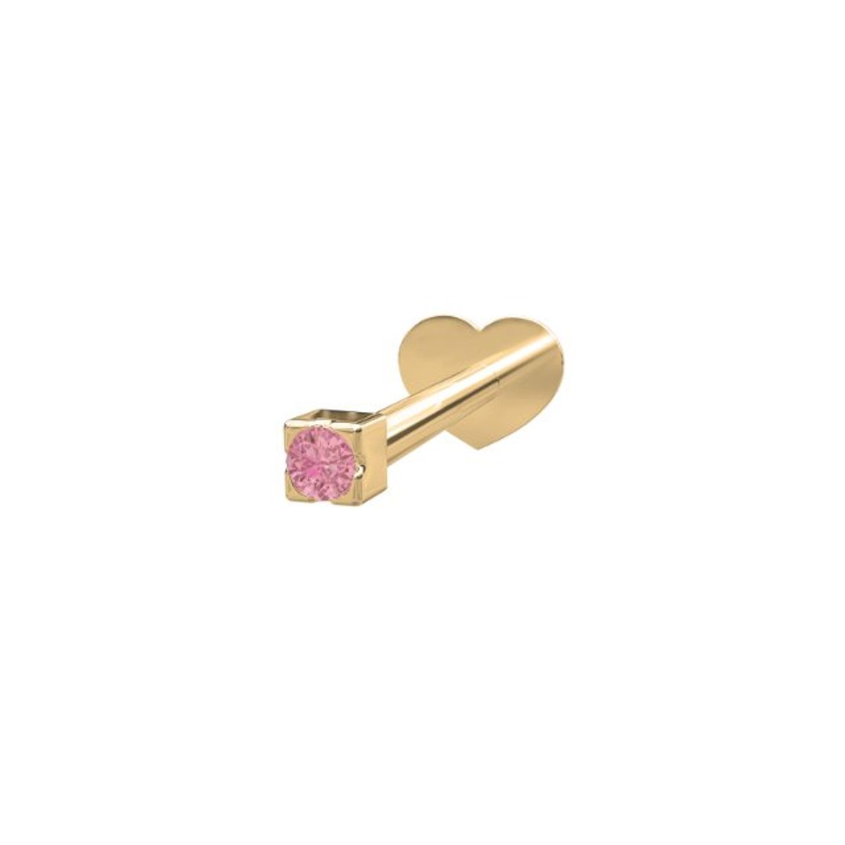 Labret Pierce52 14 Karat Guld Ørering fra Nordahl Andersen med Pink Topaz