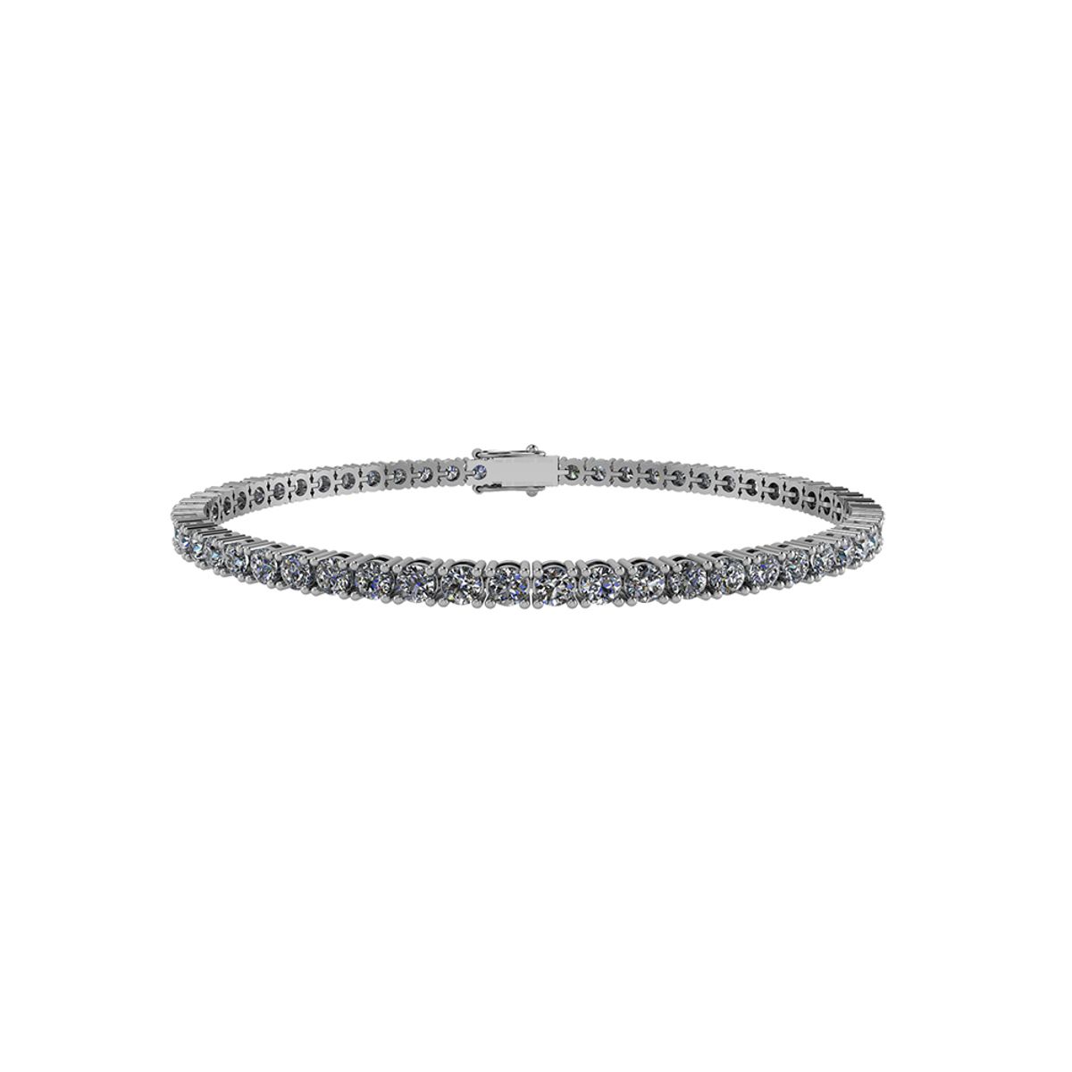 Tennis 14 Karat Hvidguld Armbånd fra Henrik Ørsnes Design med Diamanter 3,26 Carat W/SI