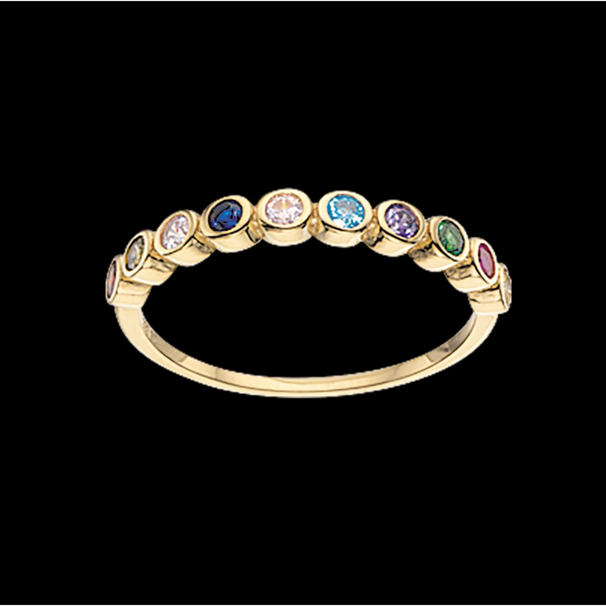 Scrouples Rainbow 8 Karat Guld Ring 711423