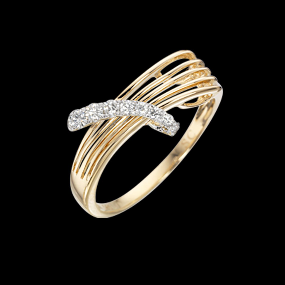 Scrouples 14 Karat Guld Ring med Brillanter 0,13 Carat W/SI