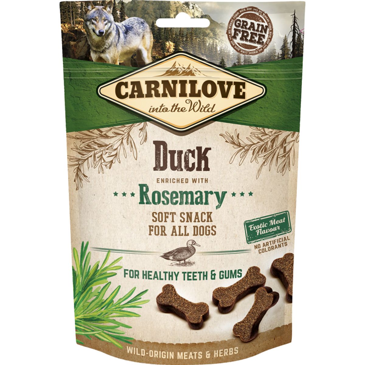 Carnilove Semi Moist Snack - bløde hundegodbidder med And og Rosmarin