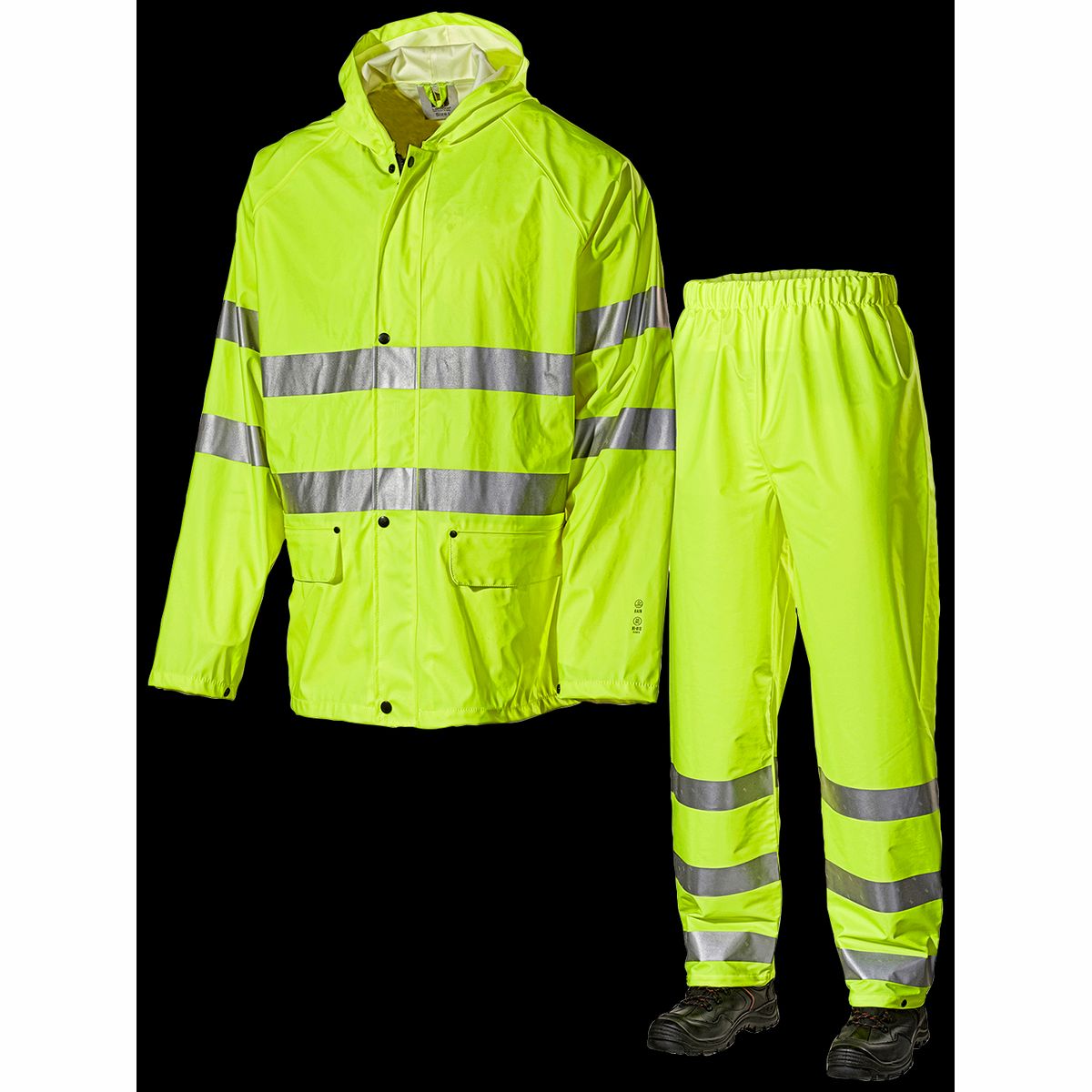 Regnsæt Jakk+Buks 2211PU Hi-Viz Gul Str. S