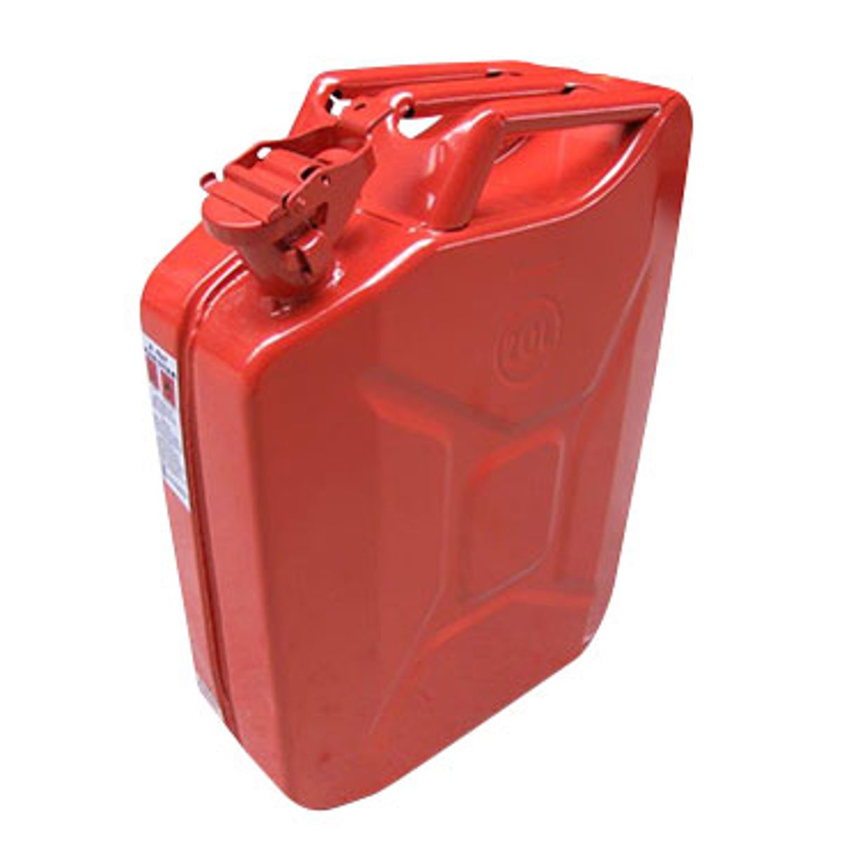 Jerry can 20 liter i metal - rød