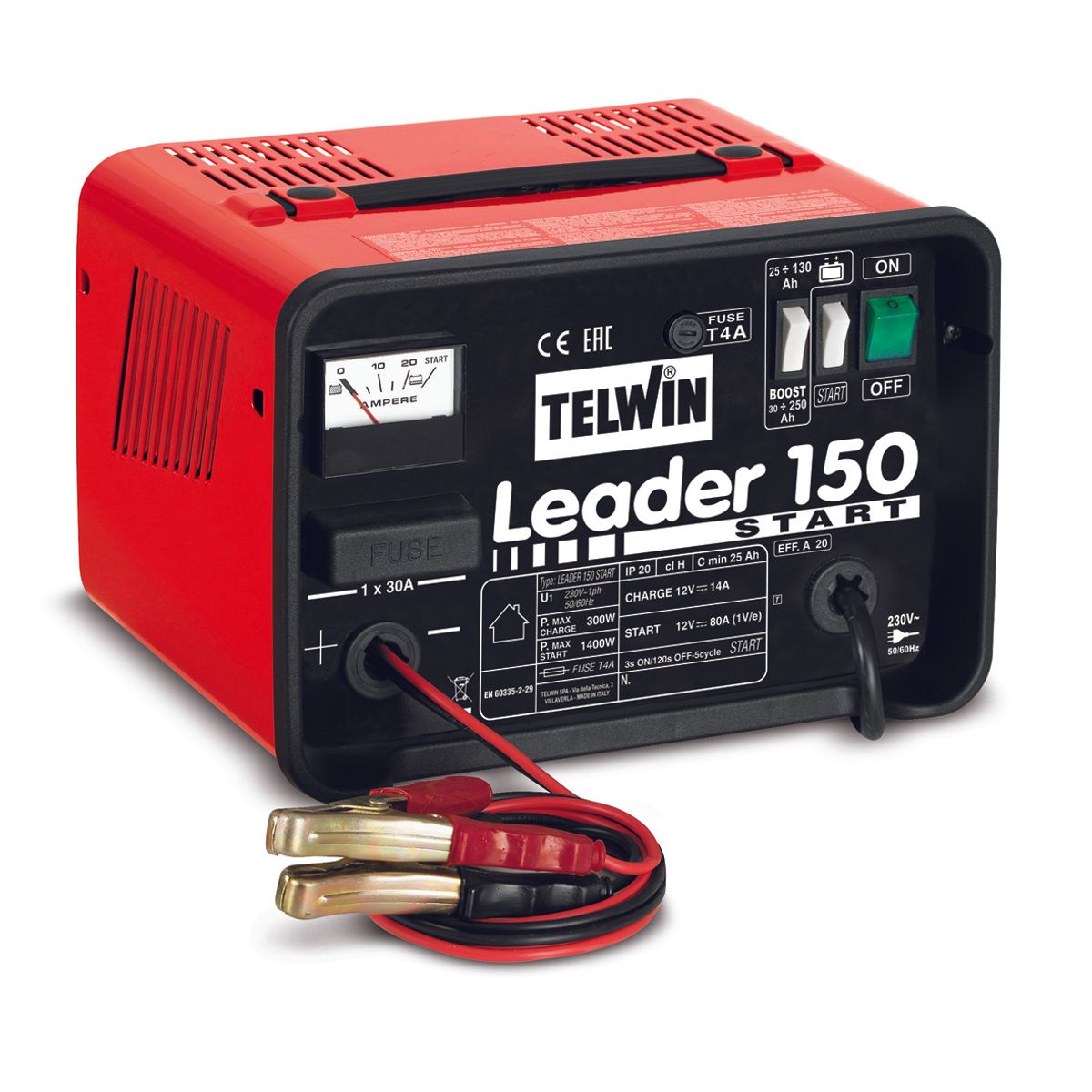 Telwin batterilader med starthjælp 12 V