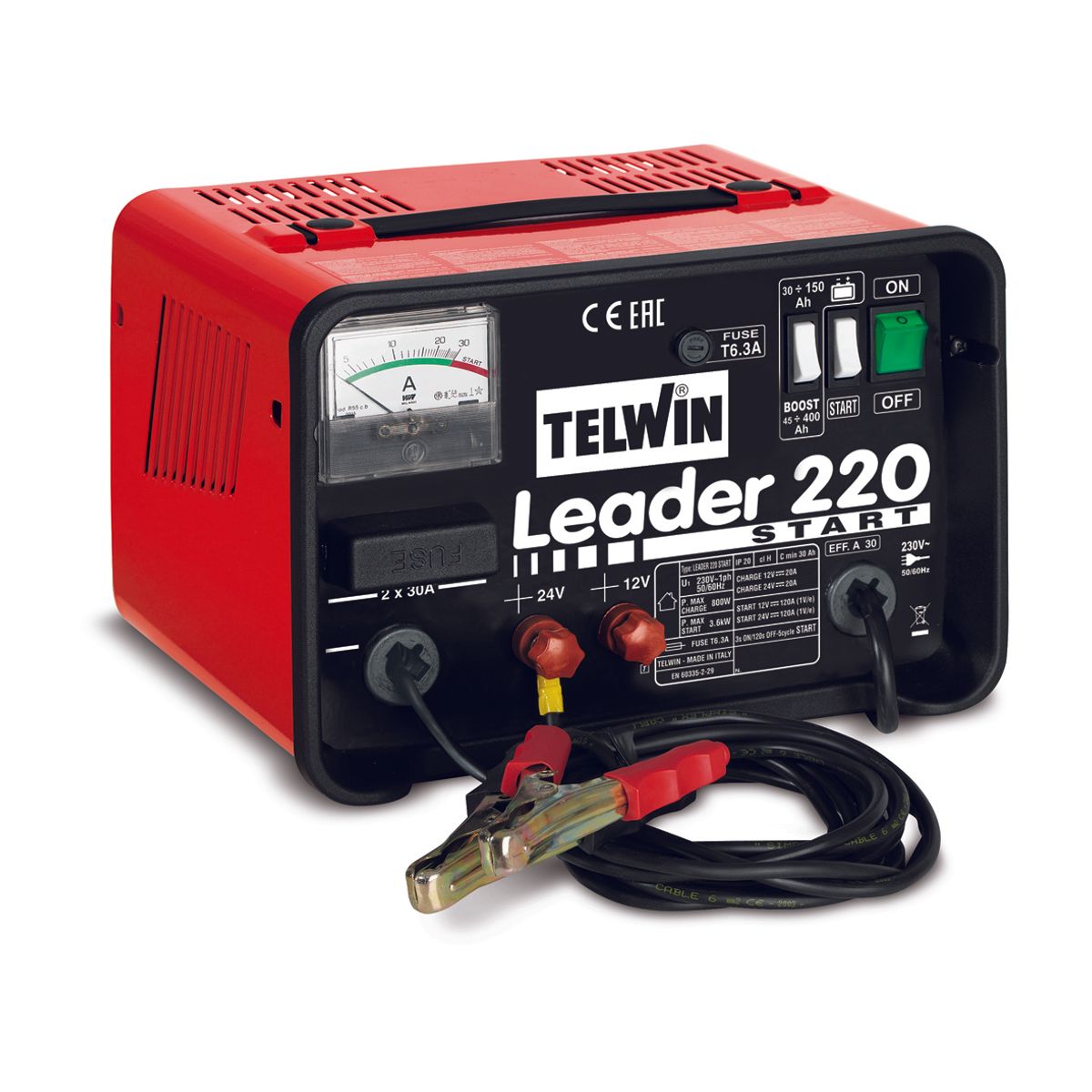 Telwin batterilader med starthjælp 12-24