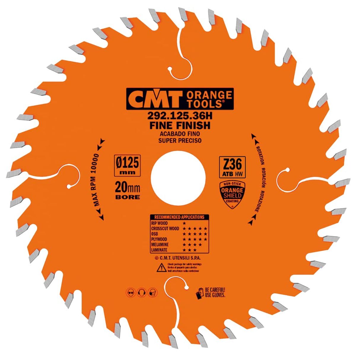 CMT rundsavklinge HM-skær 125Ã2,4Ã20 Z36 W