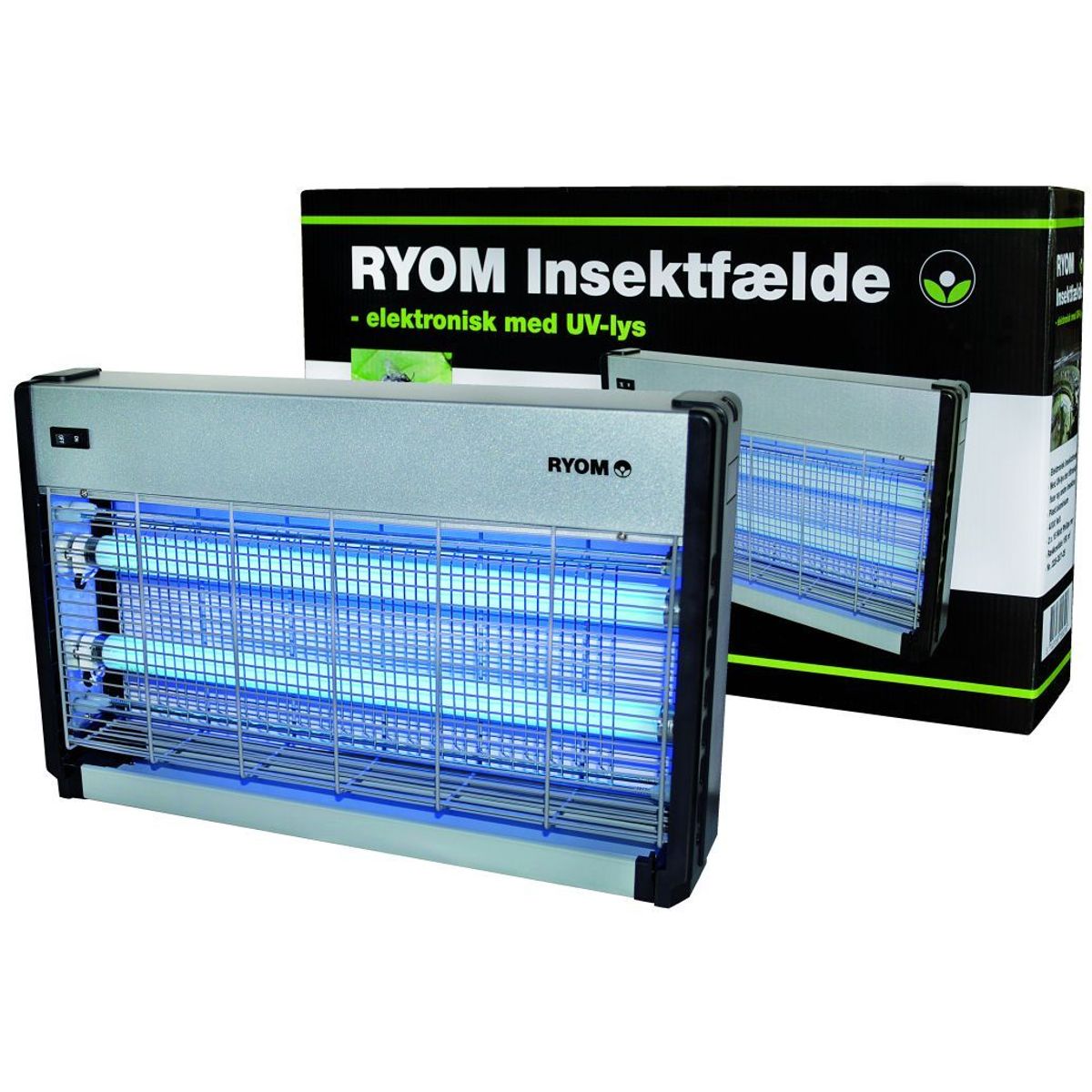 Insektfælde Ryom plast/aluminium 2X15W 150 M2