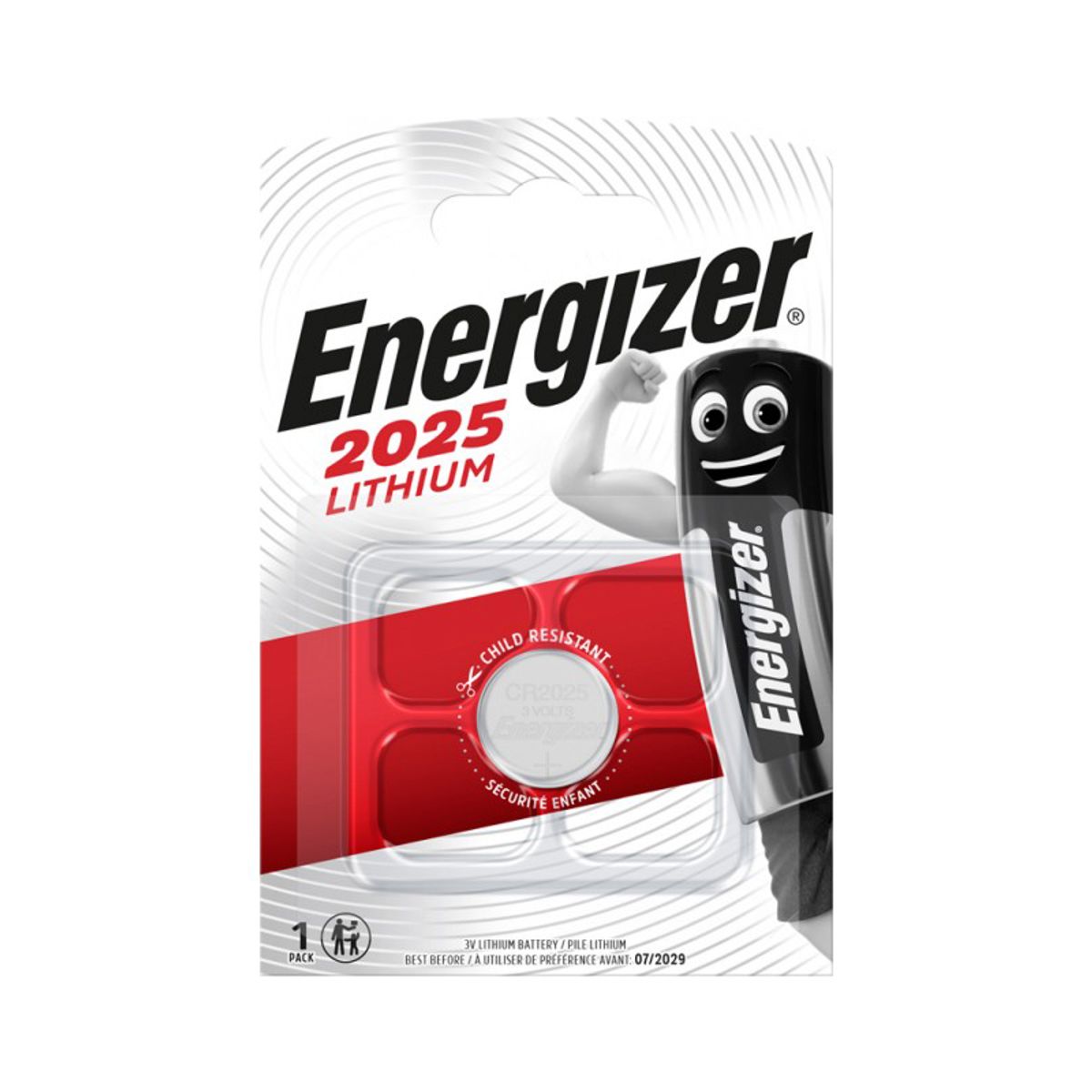 ENERGIZER CR2025 Lithium 3V knapcelle batteri (1 stk.)