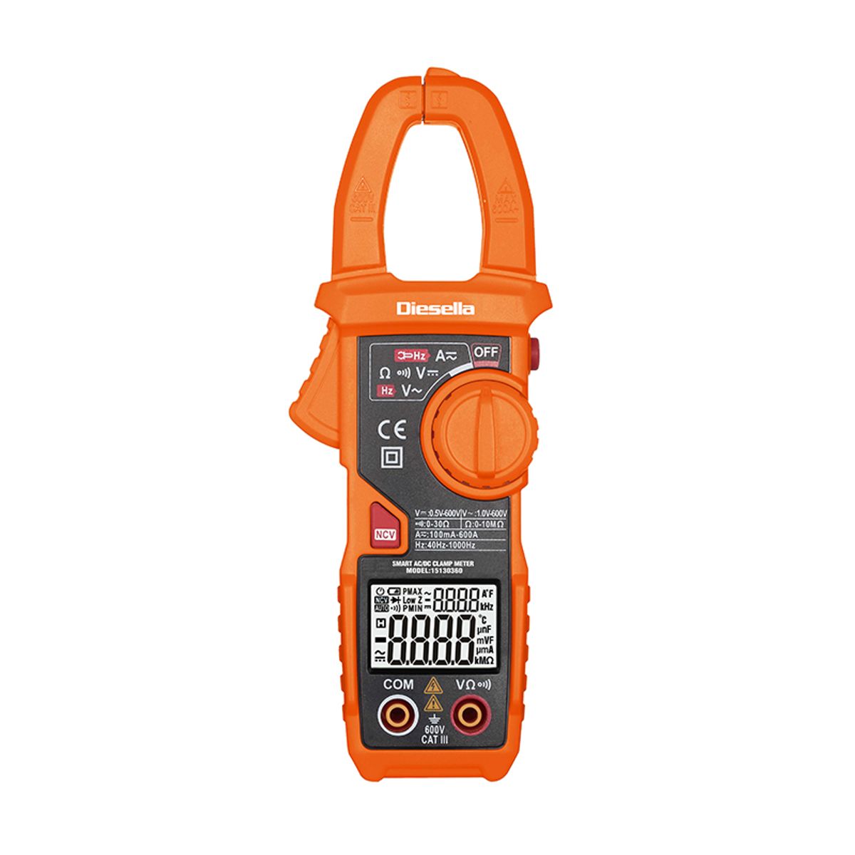 Digital tangamperemeter AC/DC 10mA~600A / 100mA~600A