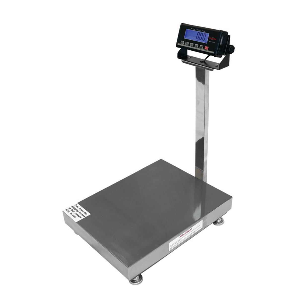 Gulvvægt 150 kg / inddeling 20 g med LCD display og 550x420 mm vejeplade