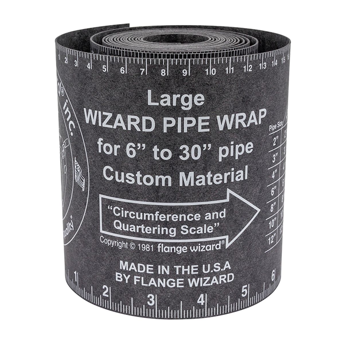 FLANGE WIZARD Wrap-Around WW-17A Large for 6"-30" rør (120" Længde / 5 1/4" Bredde)