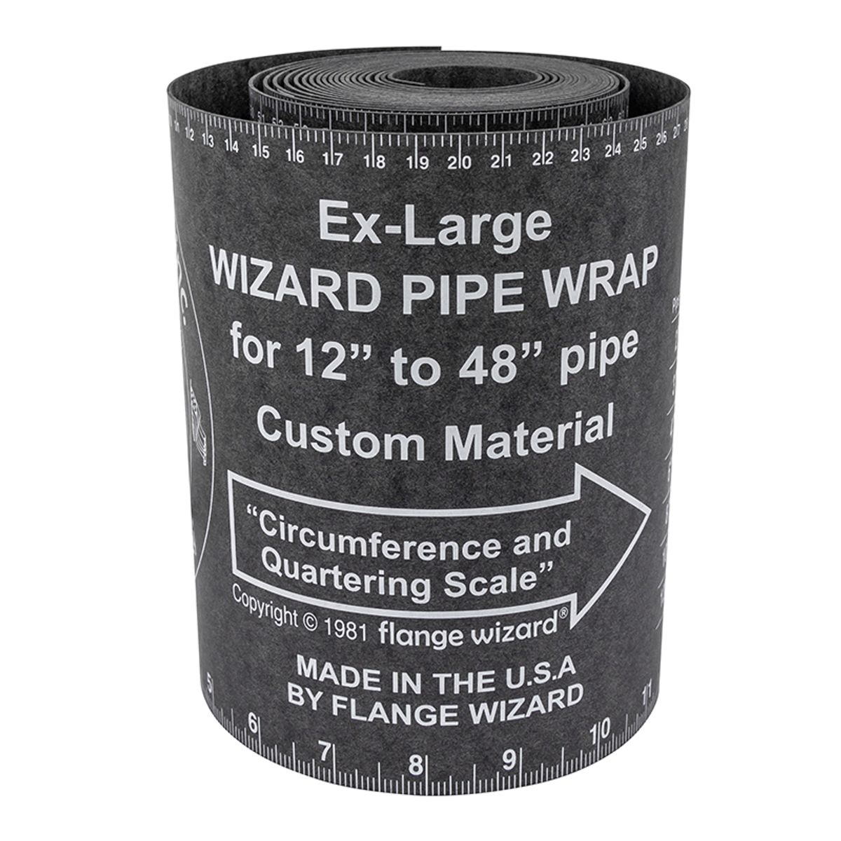 FLANGE WIZARD Wrap-Around WW-19 Extra-Large for 12"-48" rør (180" Længde / 7" Bredde)