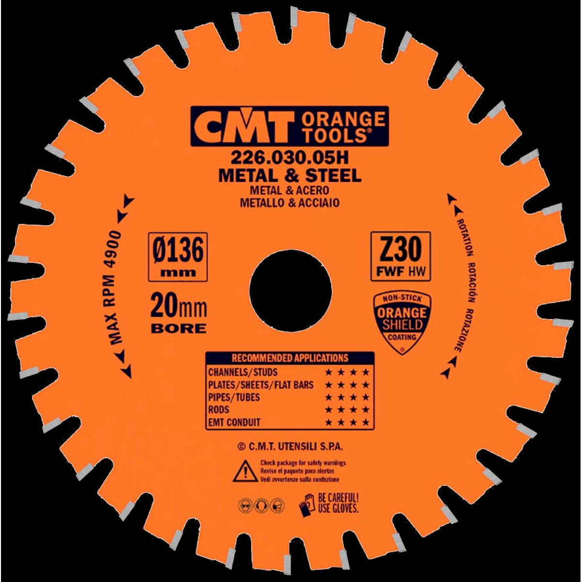 CMT rundsavklinge HM-skær 136Ã1,5Ã20 Z30 DryCut