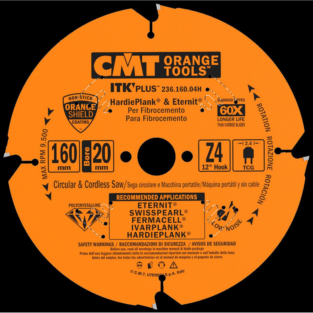 CMT rundsavklinge diamant 160Ã2,4Ã20 Z4 F