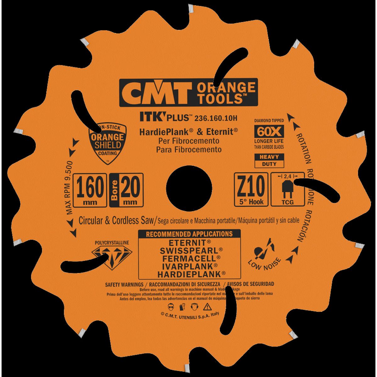 CMT rundsavklinge diamant 160Ã2,4Ã20 Z10 F