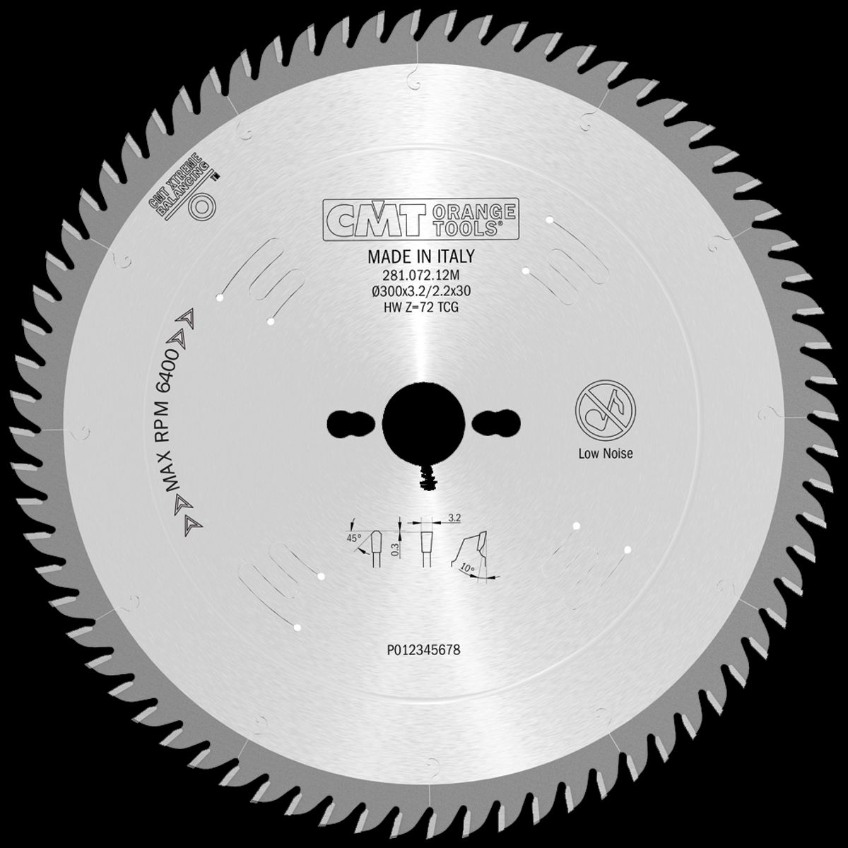 CMT rundsavklinge HM-skær 300Ã3,2Ã30 Z72 TF