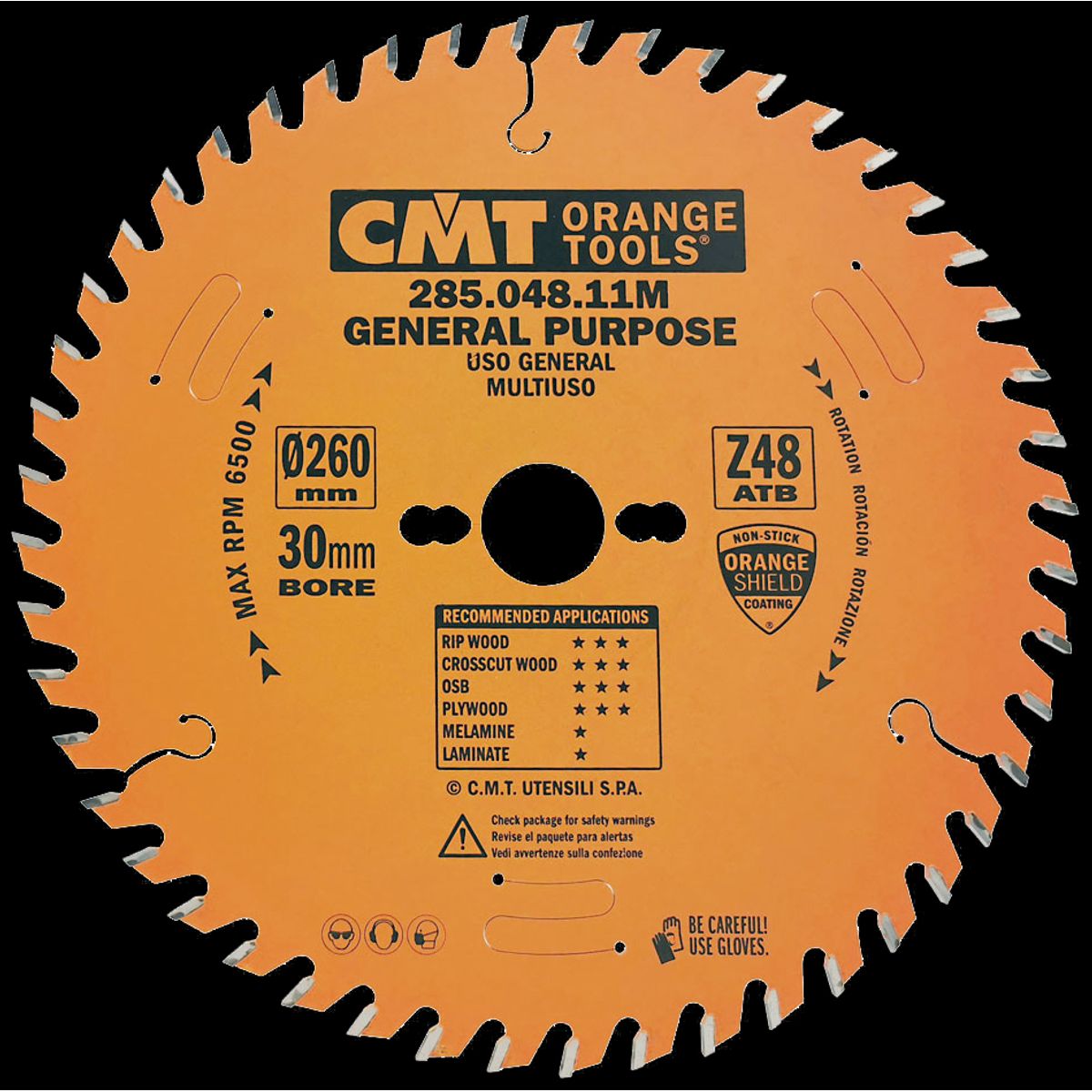 CMT rundsavklinge HM-skær 260Ã2,8Ã30 Z48 W