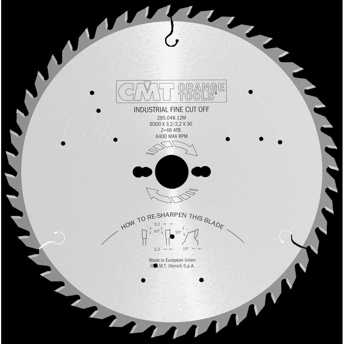 CMT rundsavklinge HM-skær 300Ã3,2Ã30 Z48 UW