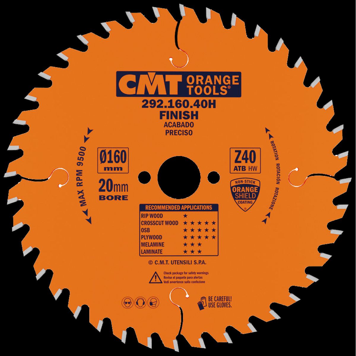 CMT rundsavklinge HM-skær 160Ã2,2Ã20 Z40 W