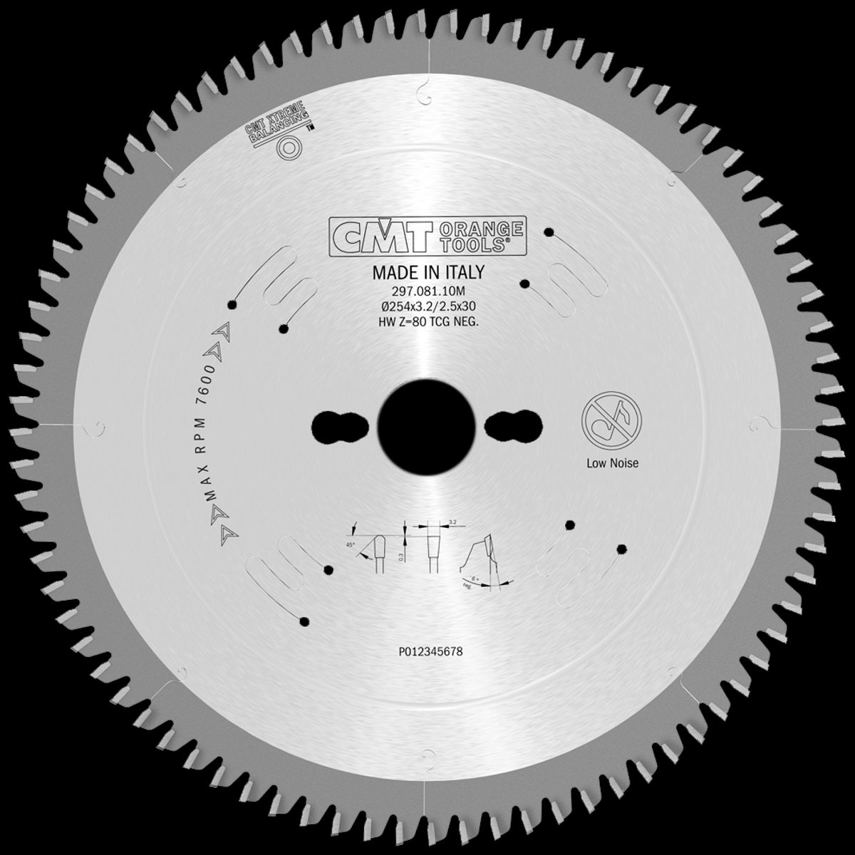 CMT rundsavklinge HM-skær 254Ã3,2Ã30 Z80 NE NEG