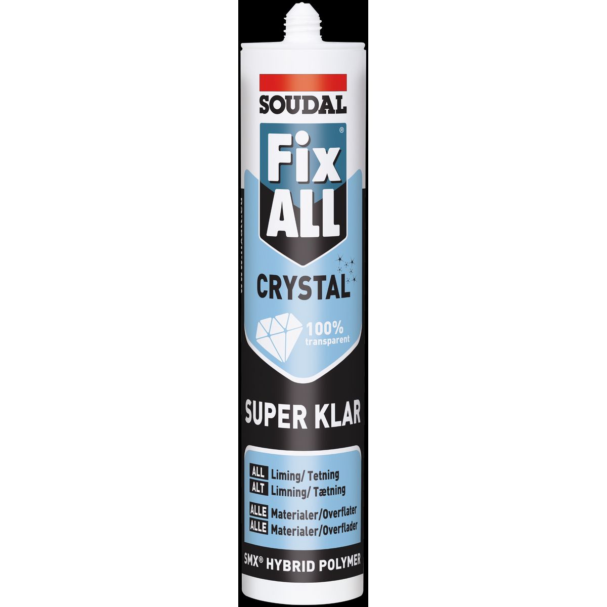 FixAll Crystal fuge-/klæbemasse 290ml klar