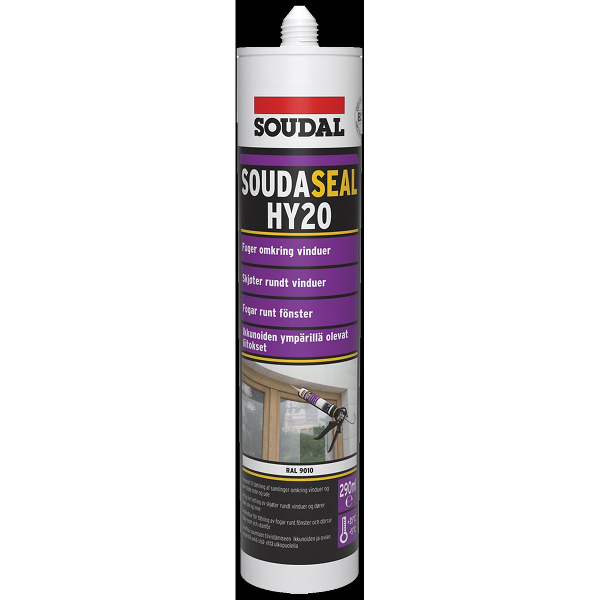 Soudaseal HY20 polymer-fugemasse 290ml hvid