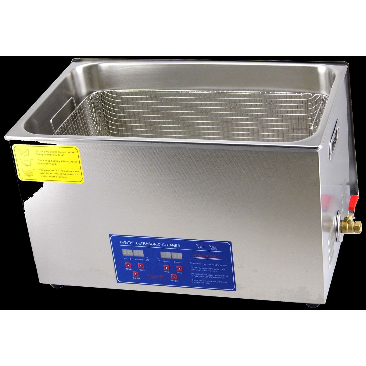 Ultralydsrenser 40kHz 240W, kar 30Ã24Ã15cm, 10ltr