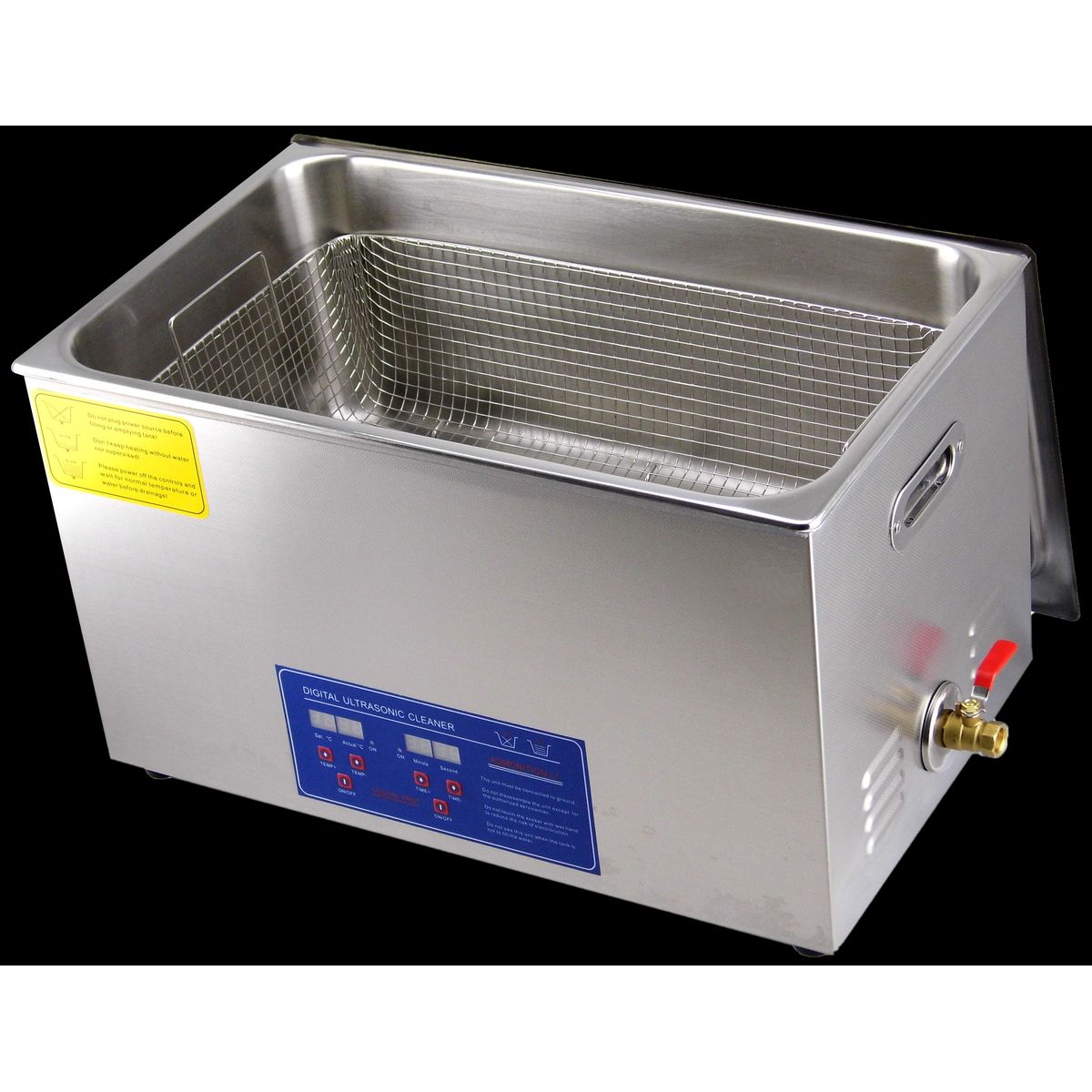 Ultralydsrenser 40kHz 600W, kar 50Ã30Ã20cm, 30ltr