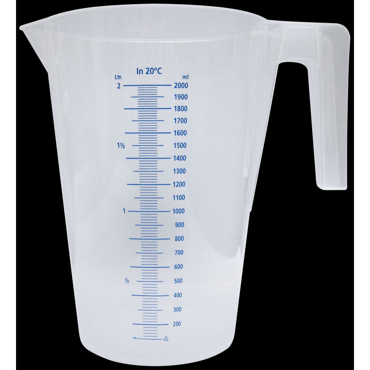 Kabi målebæger transp. PP fødevaregodk. 0,25 ltr