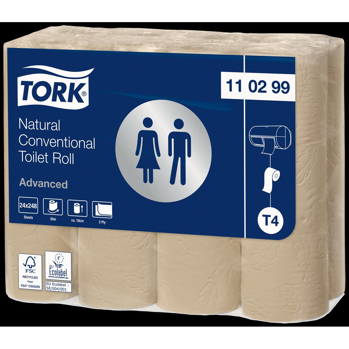 Tork toiletpapir Advanced T4 2-lag natur FSC, 24rl