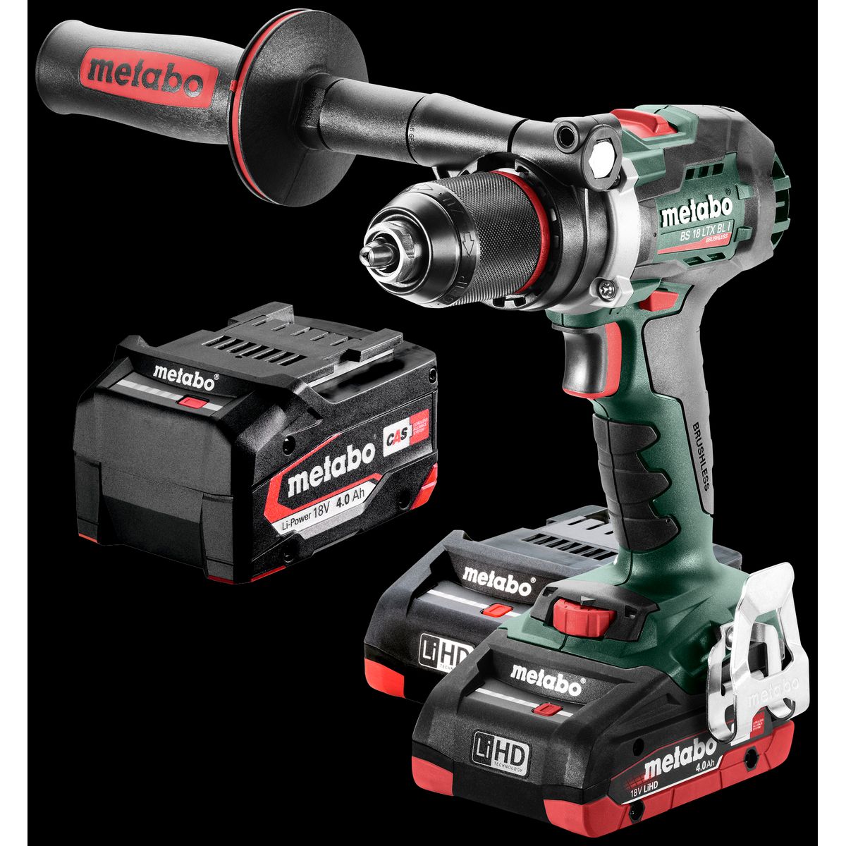 Sampak: Metabo BS18LTXBLI 2Ã4Ah LiHD+1Ã4Ah LiPower