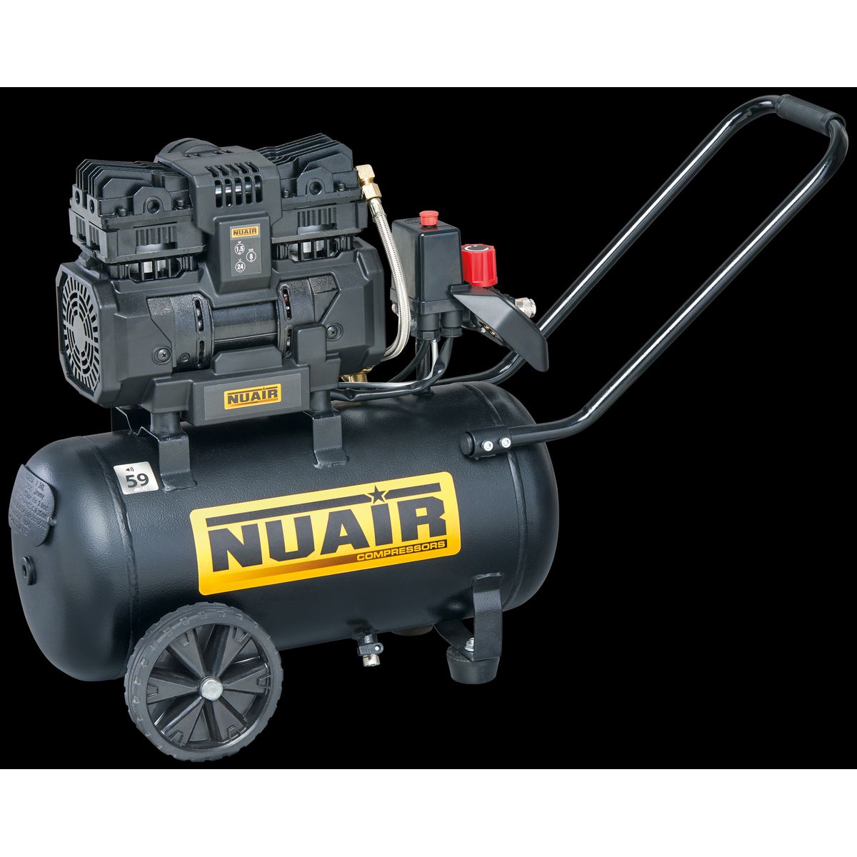 NuAir 15/24OF kompressor lydsvag 130l/m 1,5HK 230V