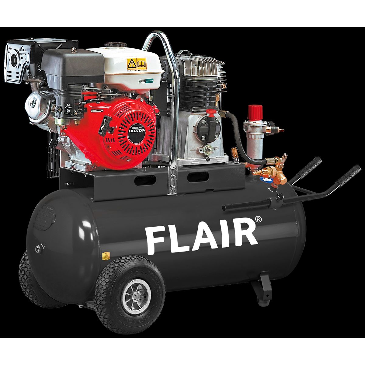 Flair 40/100B kompressor 390ltr/min 5,5HK benzin