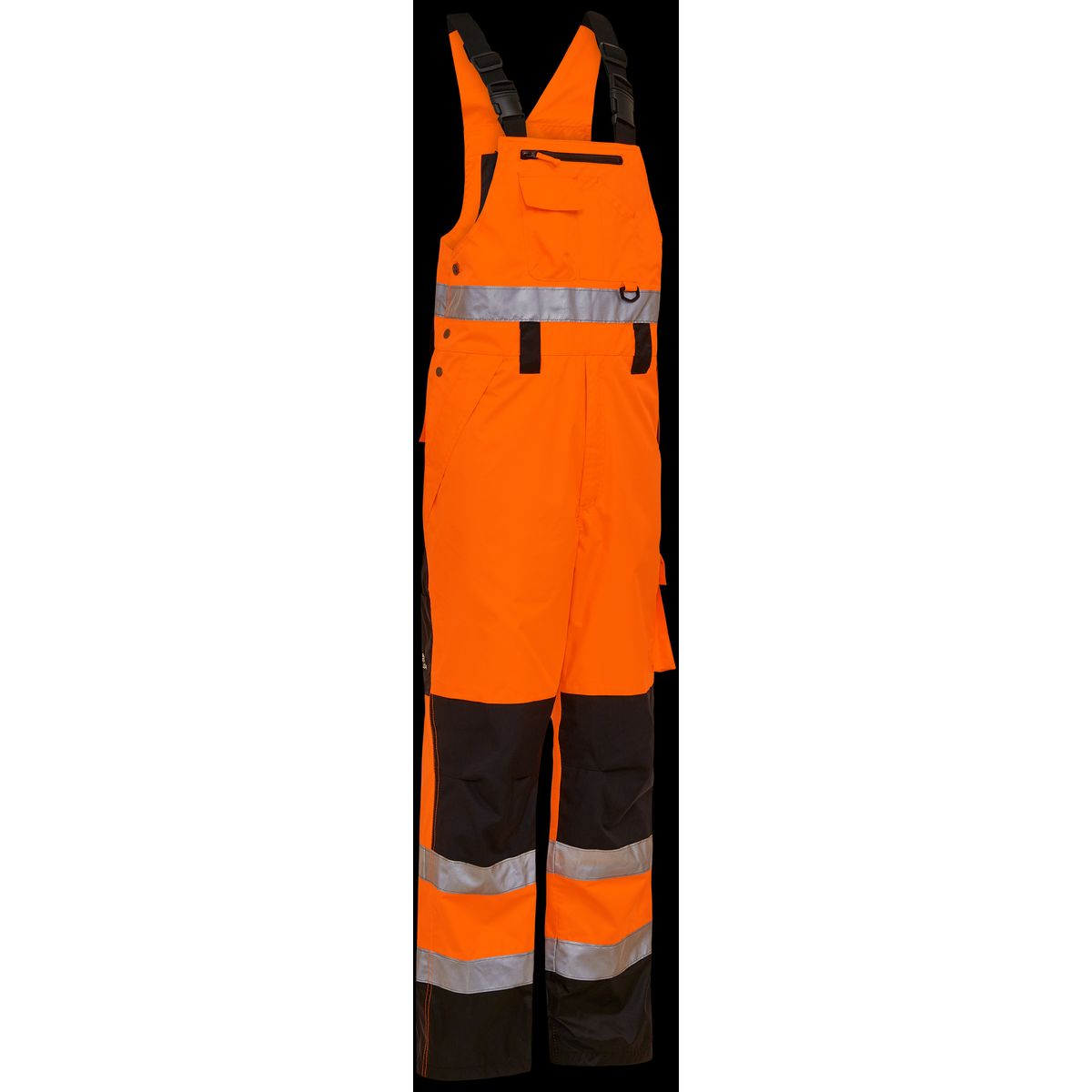 Hi-vis arbejdsoveralls 089900R orange/sort Str. M