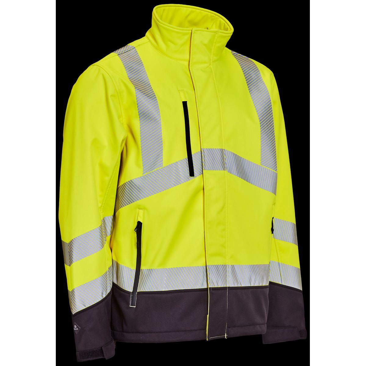 Hi-vis softshelljakke 116505R gul/sort Str. S