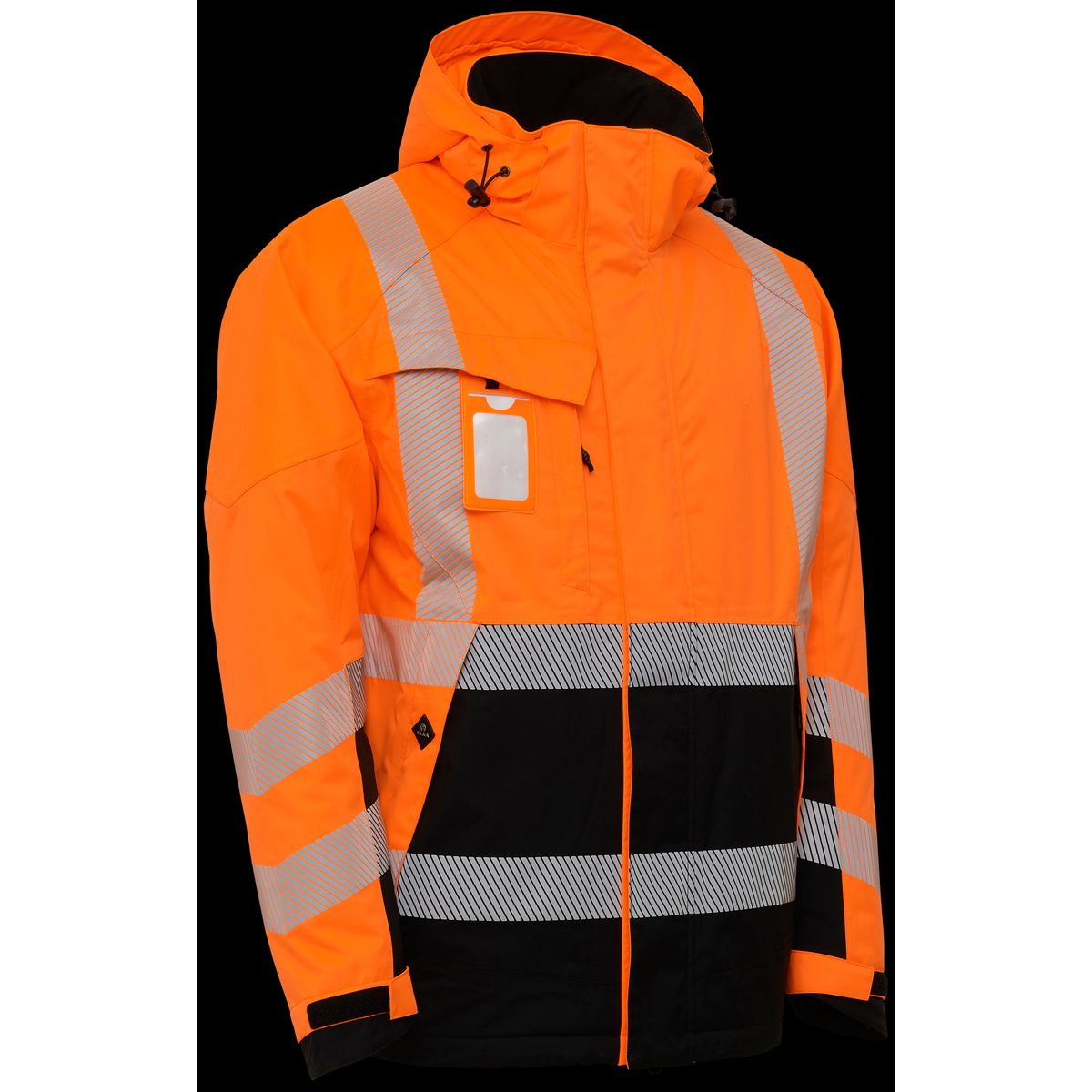 Hi-vis vinterjakke stretch 186100R orange/sort Str. 5XL