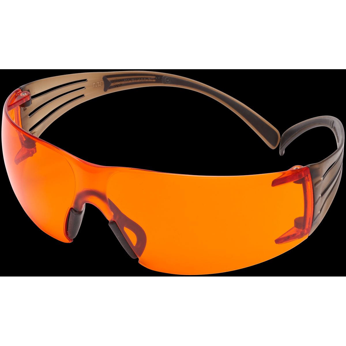 Sec.Fit 400 brille sort/brun anti-dug orange glas