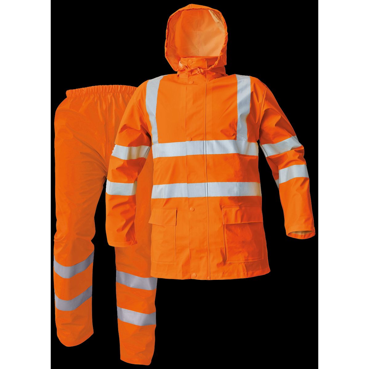 Regntøjssæt PU Siret, hi-vis orange m/refleks, L